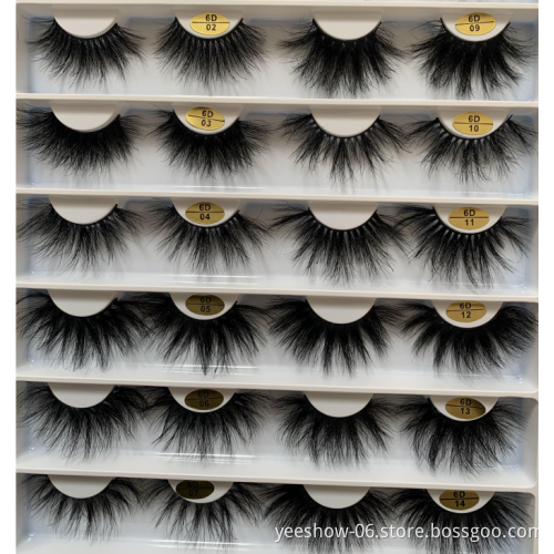 New Design Custom Eyelash Packing Set 3d Mink False Eye Lashes  25mm Wholesale Mink Eyelashes